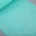 Viscose Polyester green wave nonwoven printed fabric